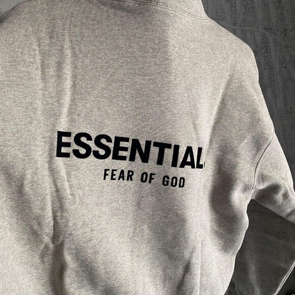 Fear of God Essentials Hoodie Dark Oatmeal - Picture 3 of 8